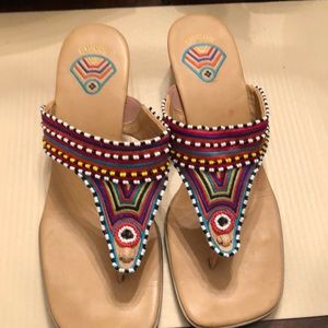 Chico’s thong wedge sandals